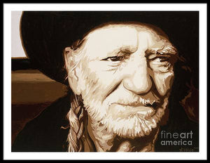 Willie nelson - Framed Print