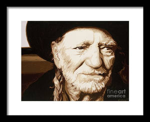 Willie nelson - Framed Print